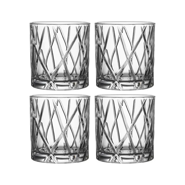 City Double Old Fashioned glas 4-pack, 34 cl