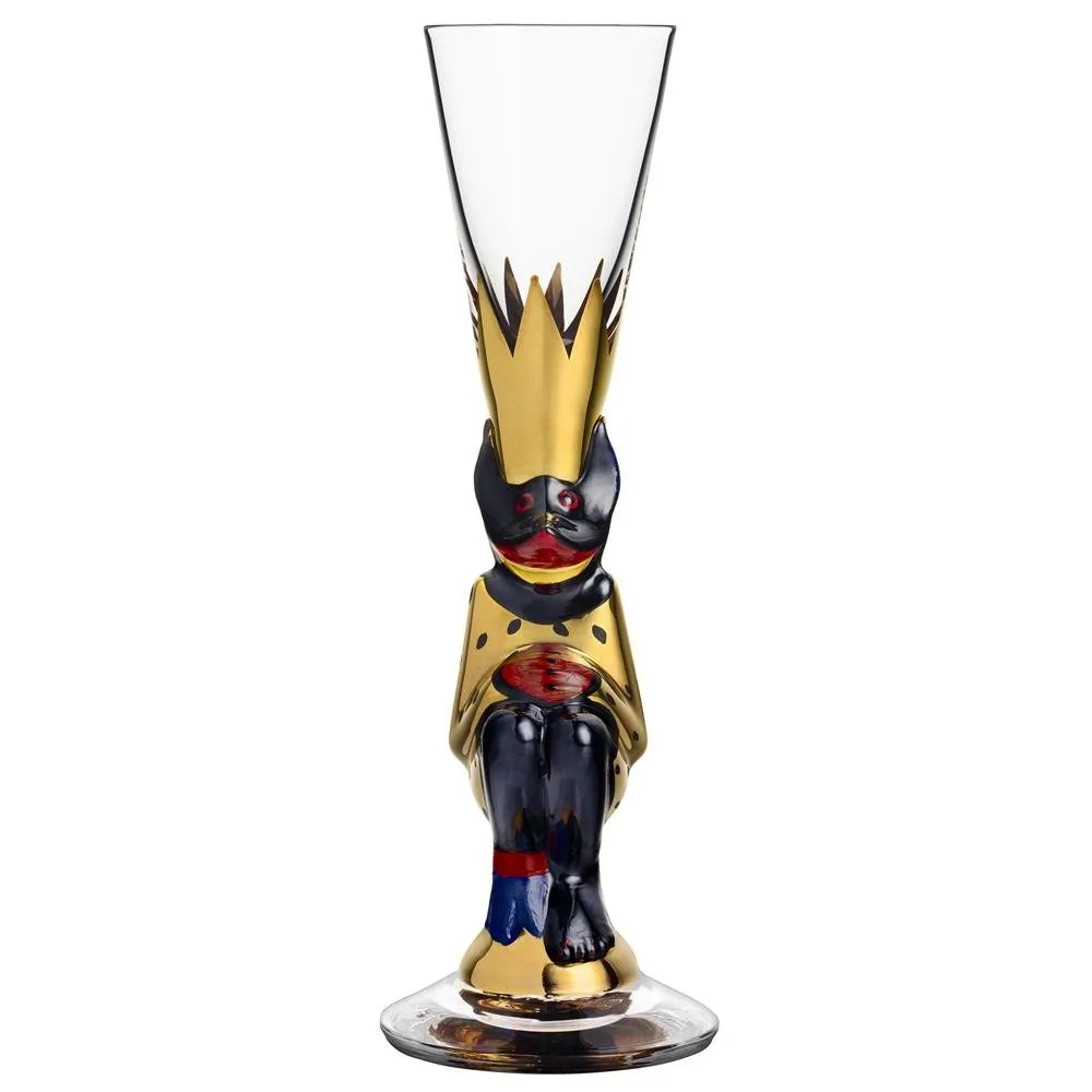 Orrefors Nobel snapseglas 4 cl guld