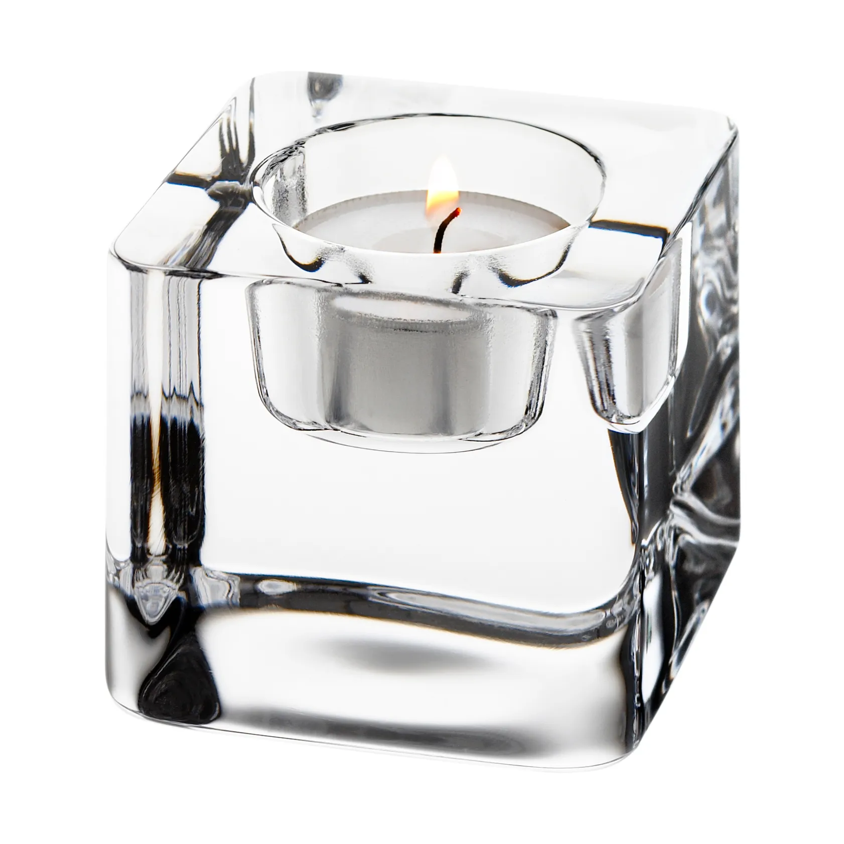 Orrefors Photophore Ice cube 70 mm Transparent