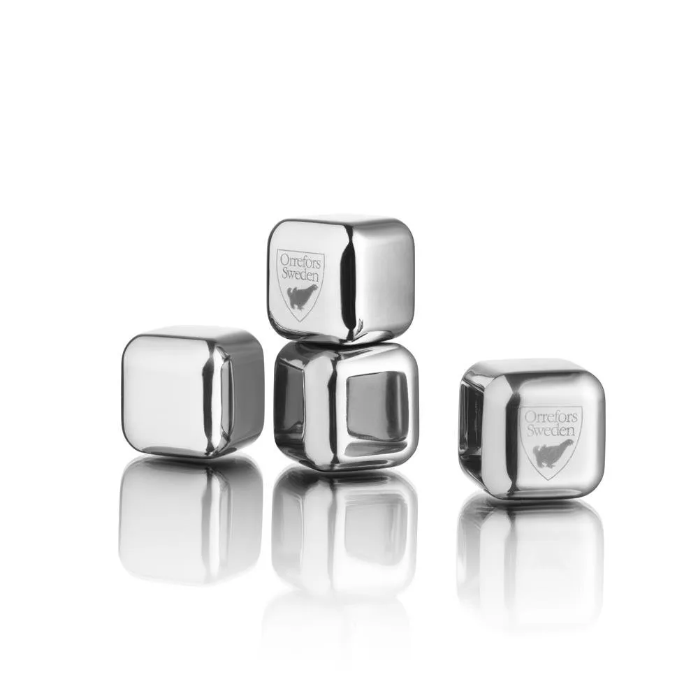 Orrefors Pierres à whiskey City lot de 4 acier inoxydable