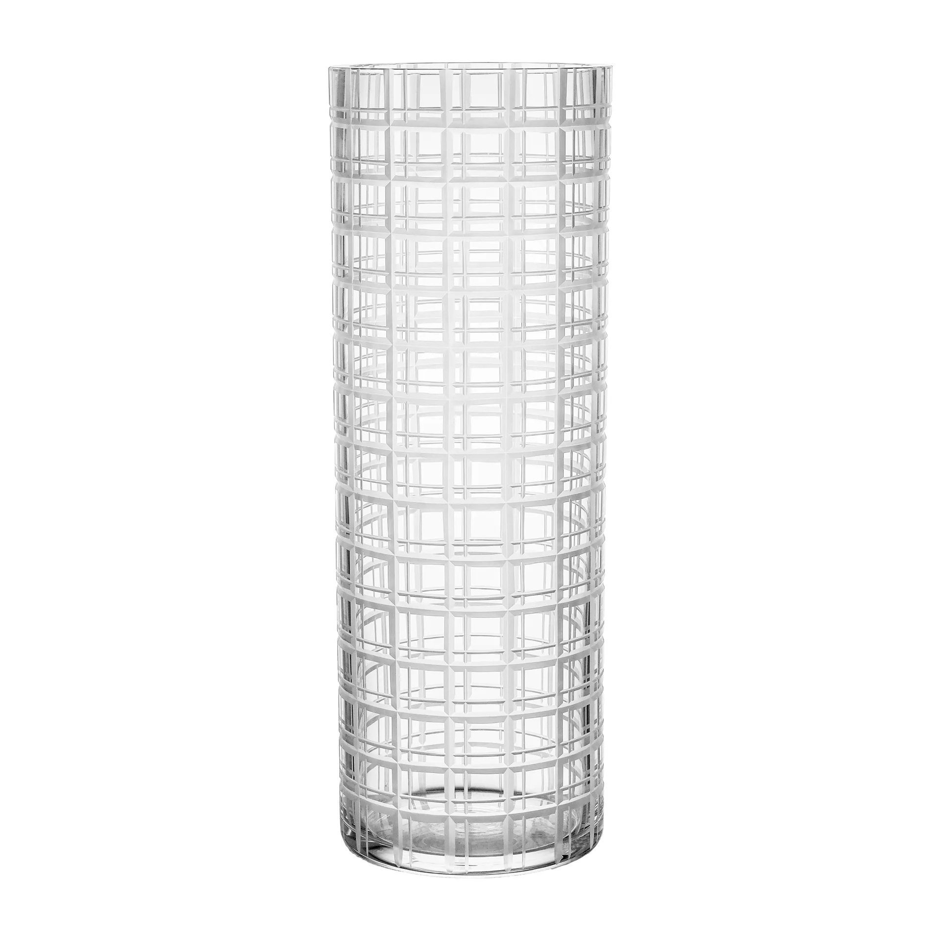 Orrefors Vase Cut in number Motif quadrillé