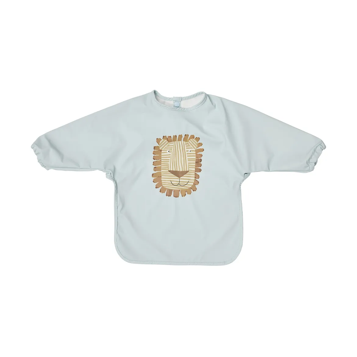 OYOY Bavoir à manches Lobo Lion Ice blue