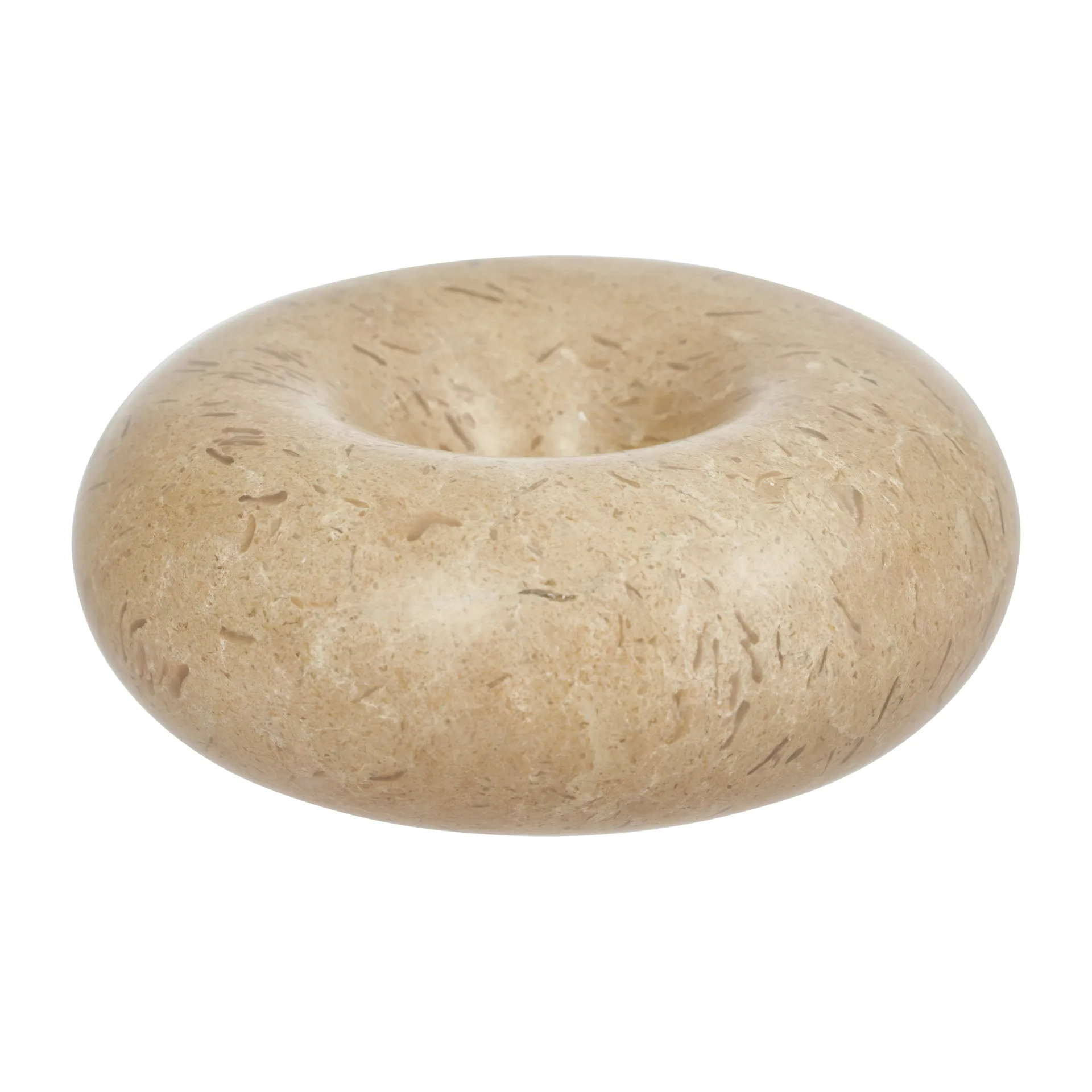 OYOY Bougeoir Savi marbre small 4 cm Beige