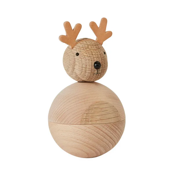 Christmas Rudolf träfigur, Bok-ek