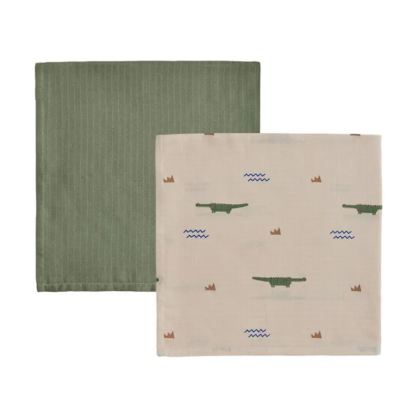Crocodile barnfilt 2-pack, Beige