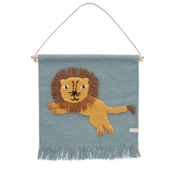 Jumping Lion väggdekoration 52x55 cm