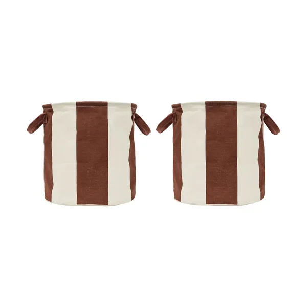 Kara förvaringskorg medium Ø32x32 cm 2-pack, Nutmeg