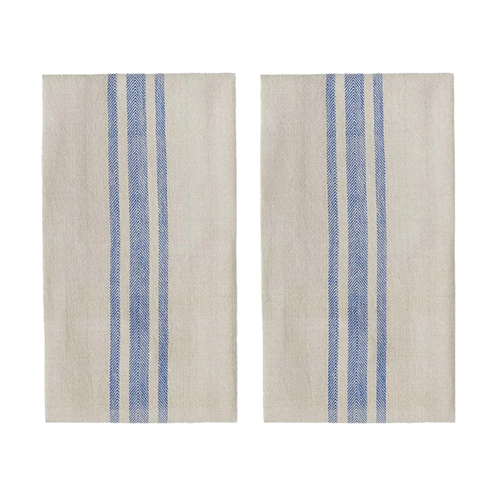 OYOY Linu viskestykke 2-pak Blue