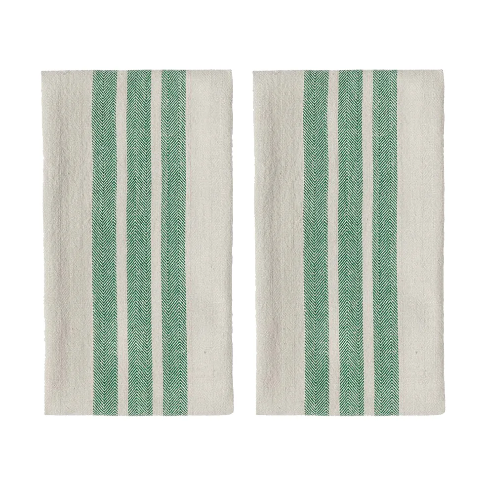 OYOY Linu viskestykke 2-pak Green