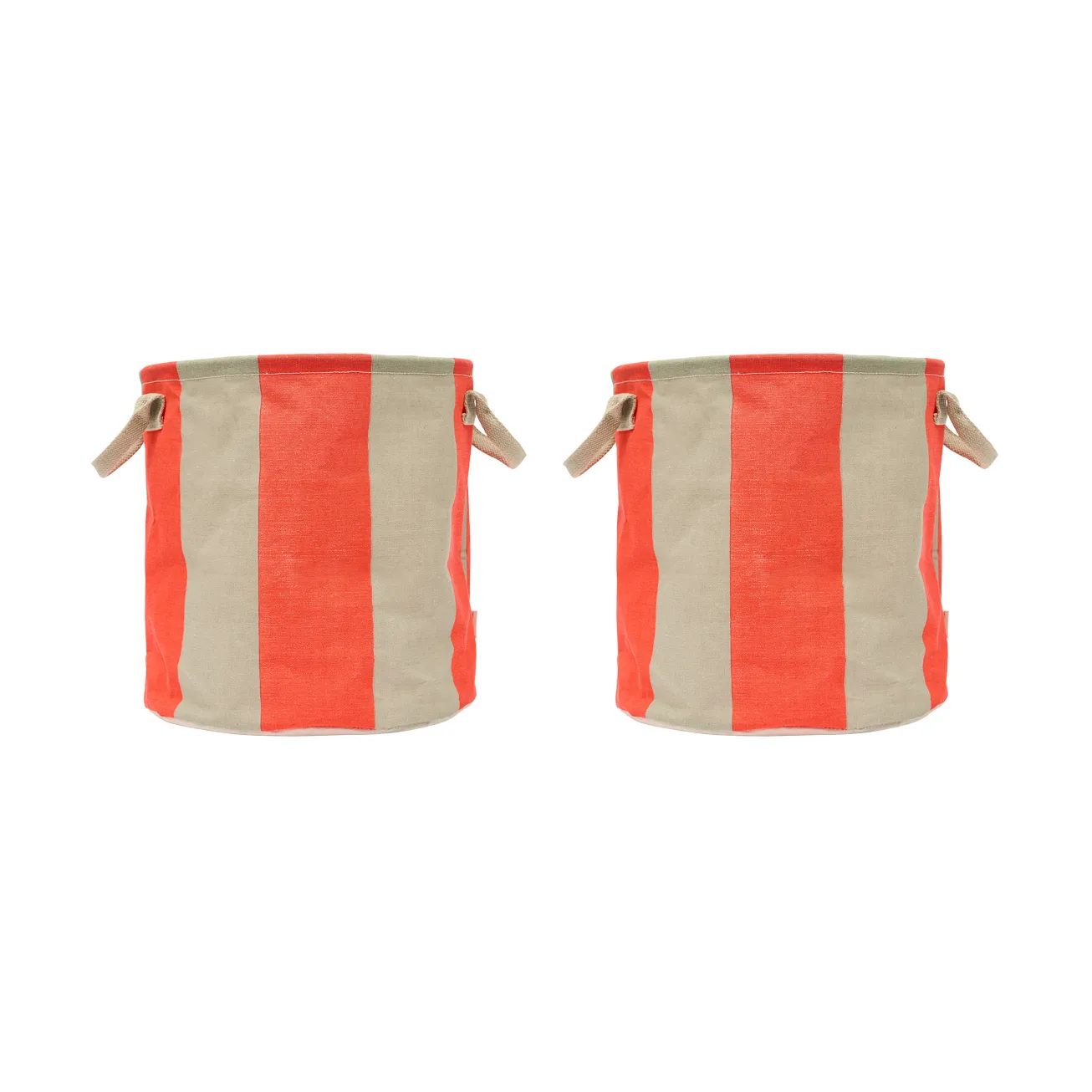 OYOY Panier de rangement Kara medium Ø32x32 cm 2 pièces Cherry Red