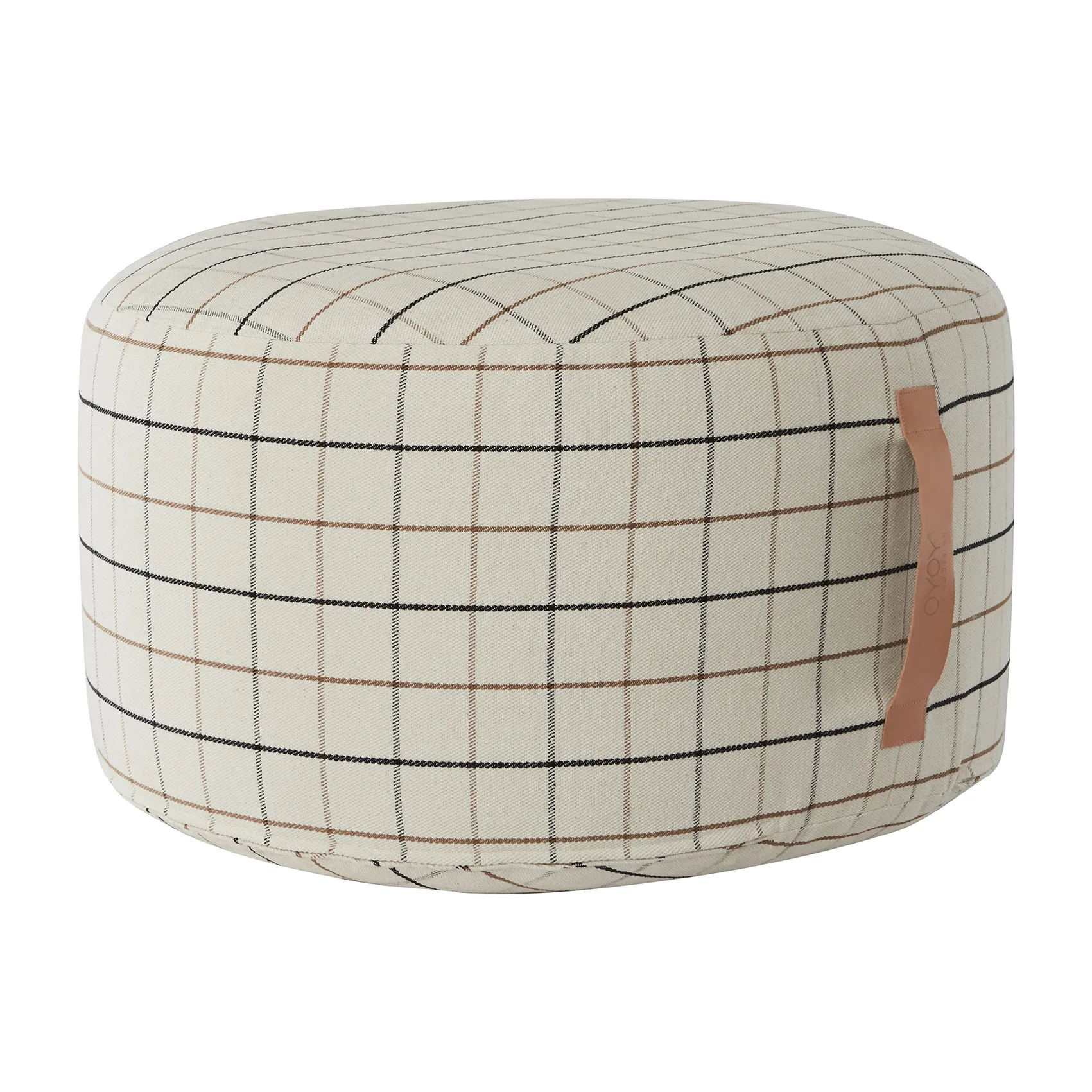 OYOY Pouf Grid Ø Off white