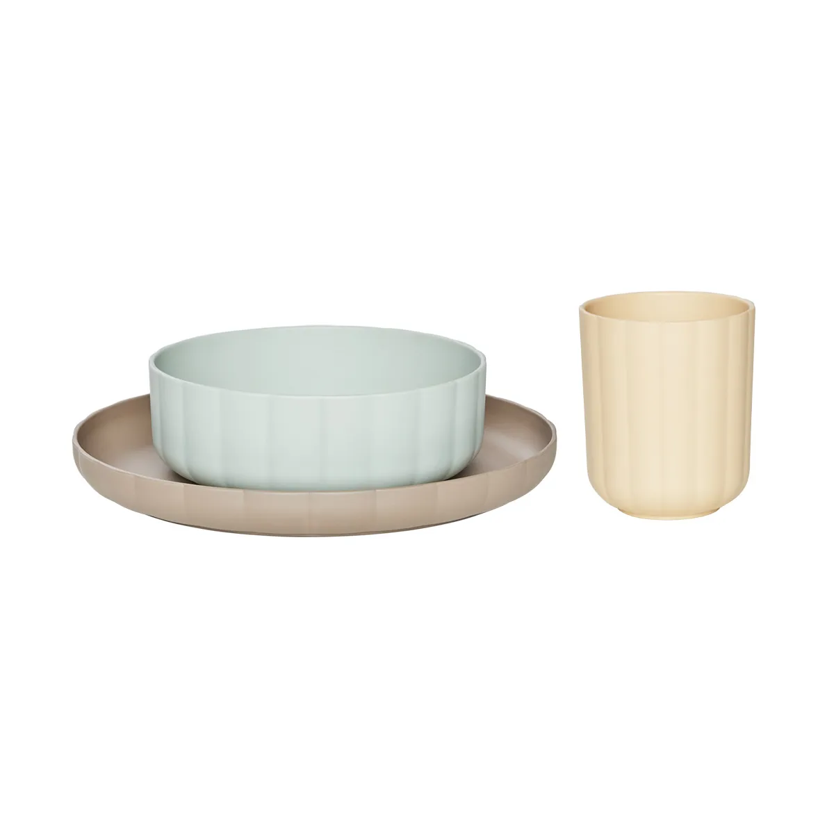 OYOY Pullo servicesæt 3 dele Pale Mint-vanilla-taupe