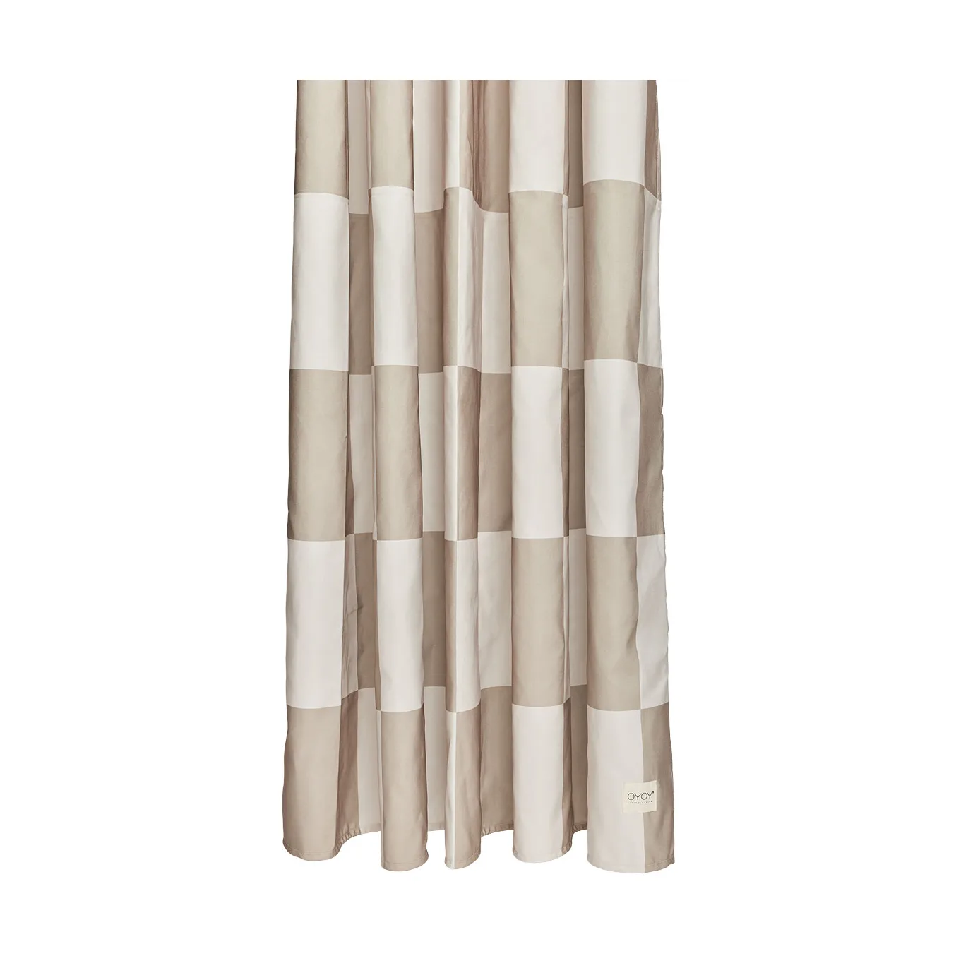 OYOY Rideau de douche Chess cm Clay-offwhite