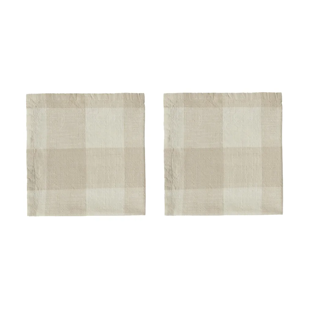 OYOY Serviette Chess lot de 2 Clay