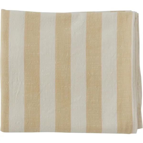 Striped bordsduk 140x260 cm, Vanilla