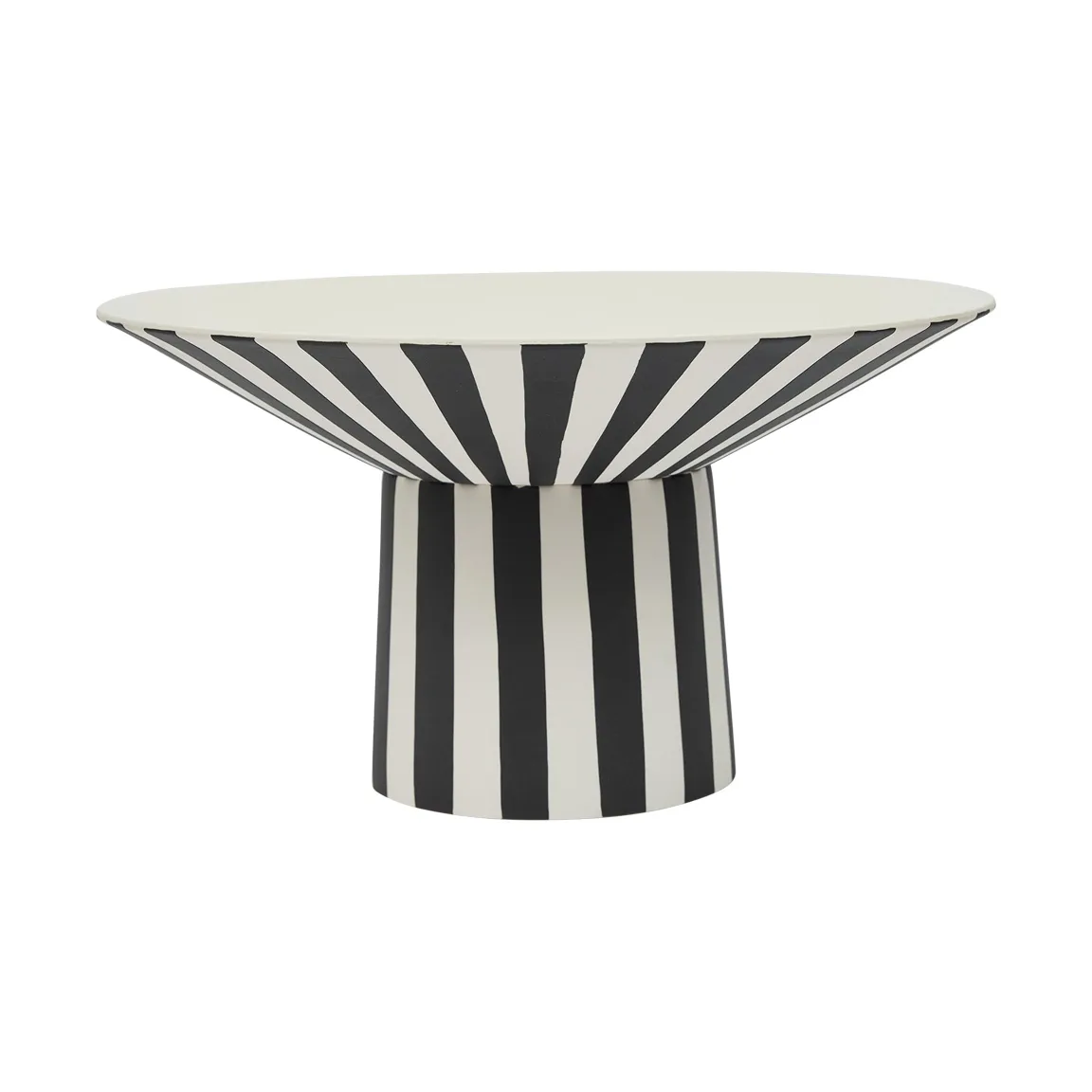 OYOY Toppu centerpiece høj Ø30x17 cm White-black billede