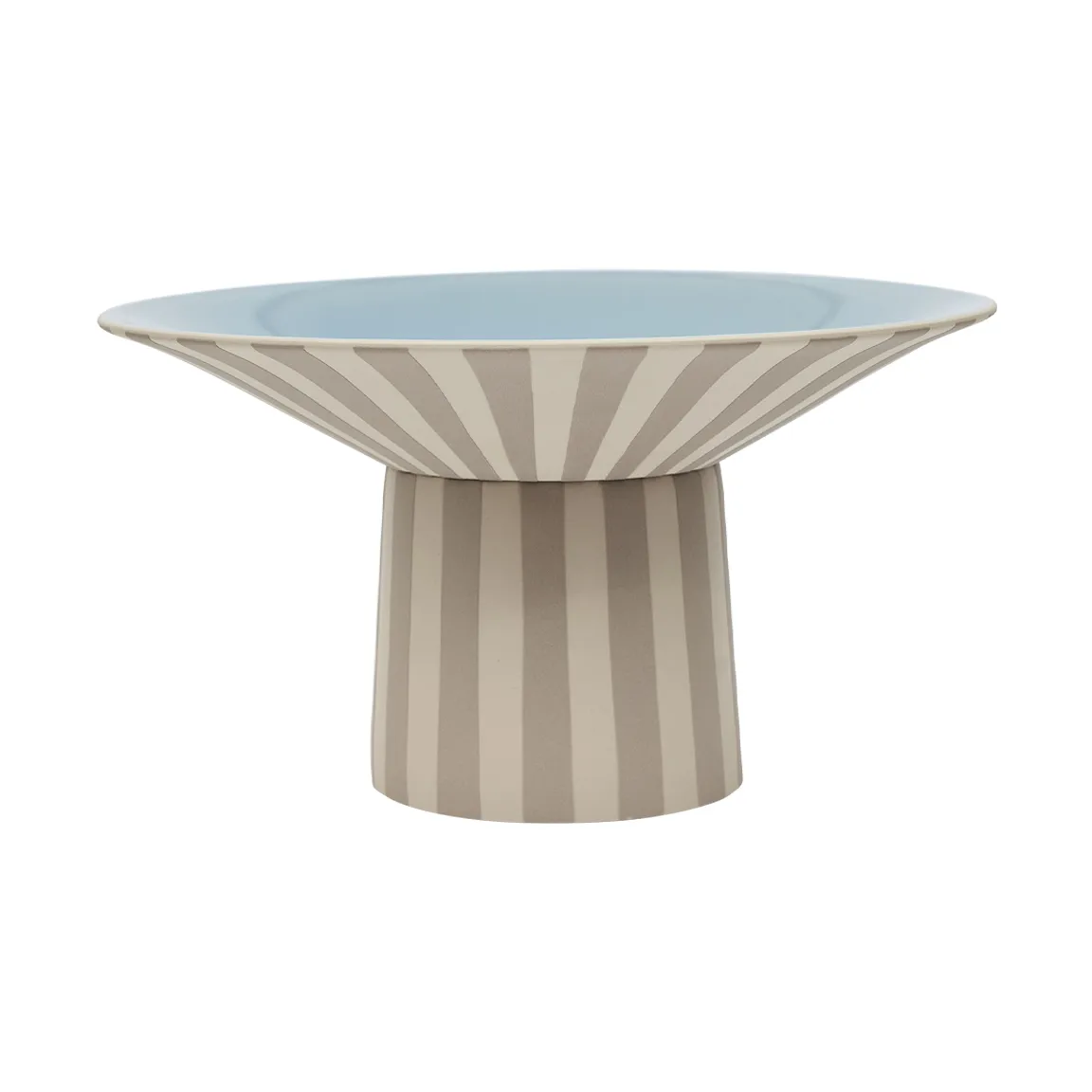 OYOY Toppu centerpiece h&ouml;g &Oslash;30x17 cm Clay-Ice blue