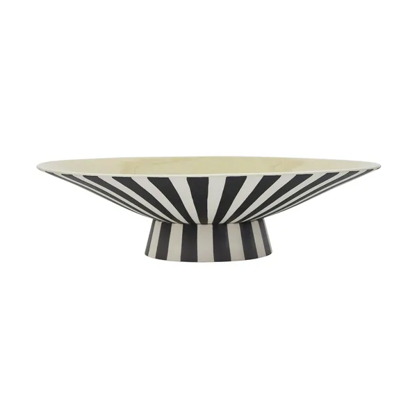 Toppu centerpiece låg Ø39x10,5 cm, Vanilla-black
