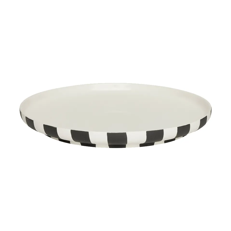 OYOY Toppu middagstallerken Ø26,5 cm Black-white