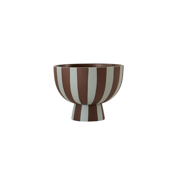 Toppu skål mini Ø12,6 cm, Dusty blå-choklad