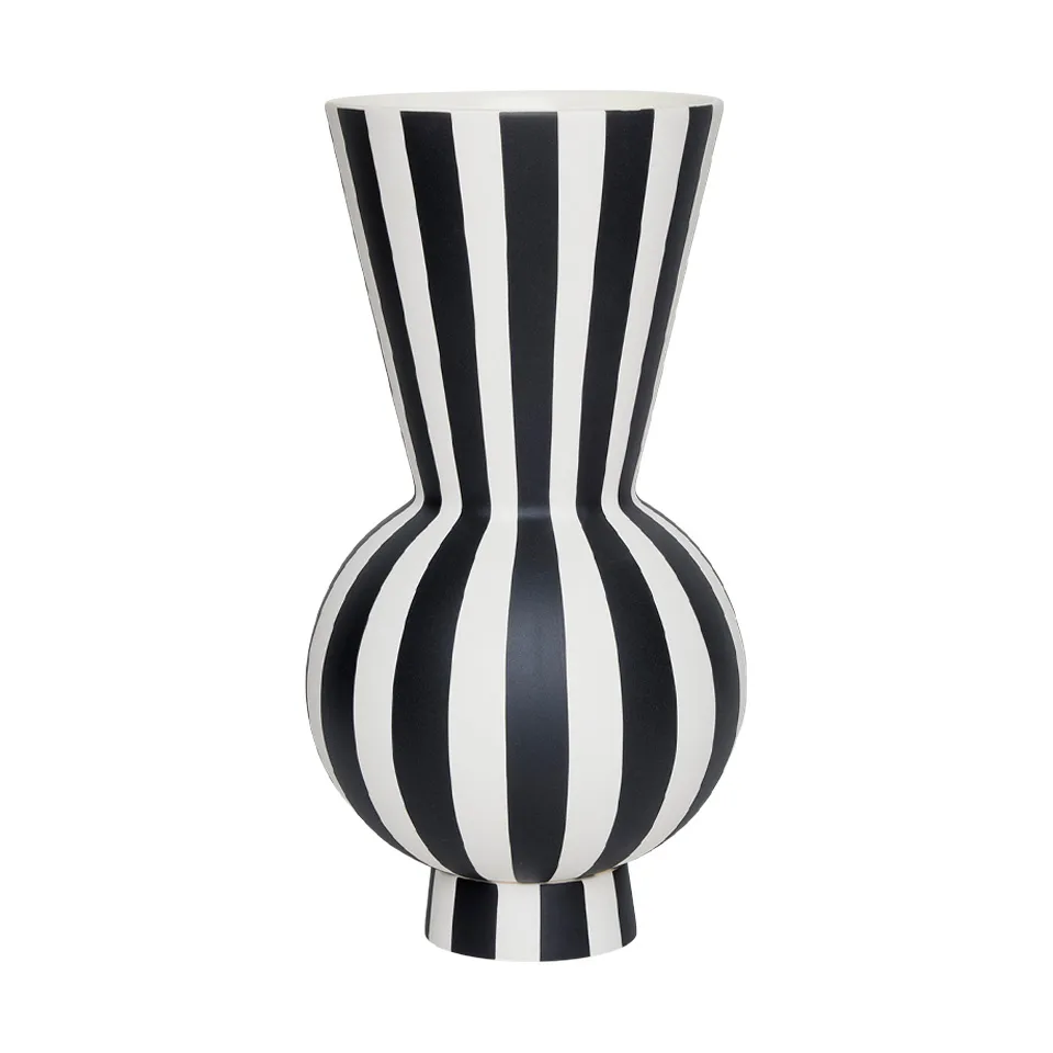 OYOY Vase Toppu Ø14,5 cm Black-white