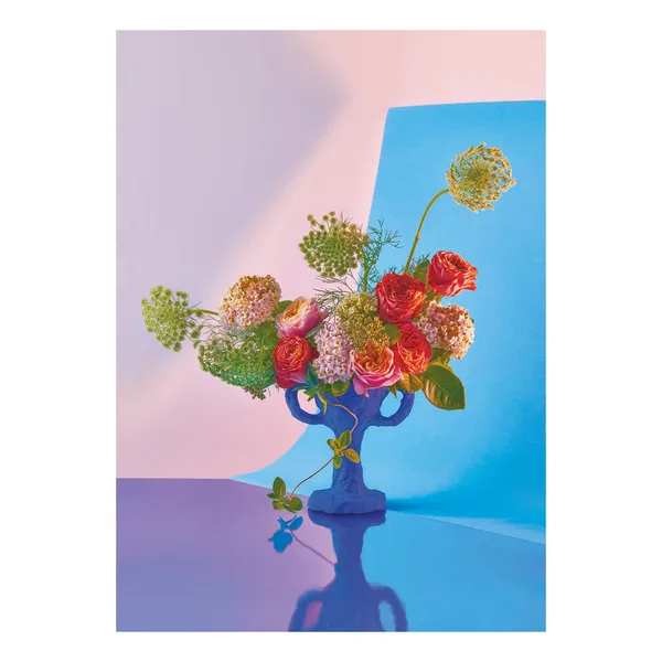 Bloom 02 cyan poster, 30x40 cm