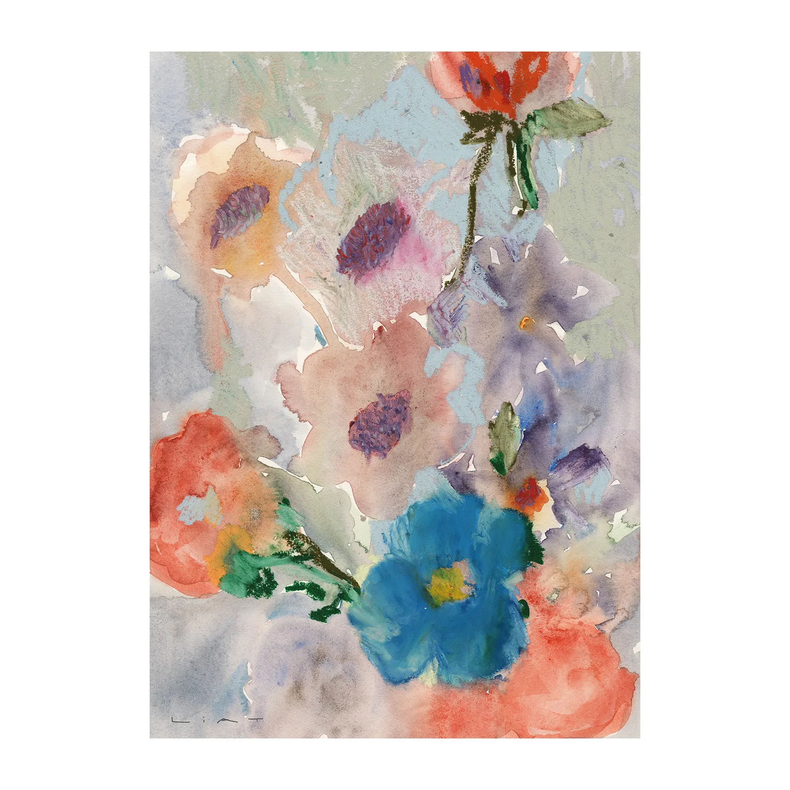 Paper Collective Bunch of Flowers plakat 50x70 cm