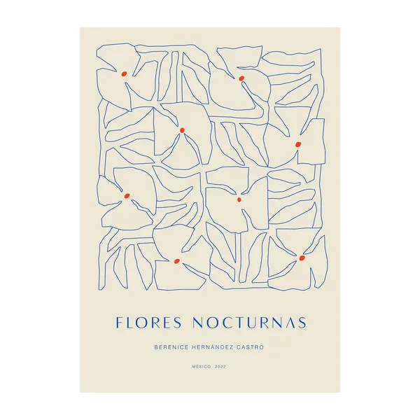 Flores Nocturnas 01 poster, 30x40 cm