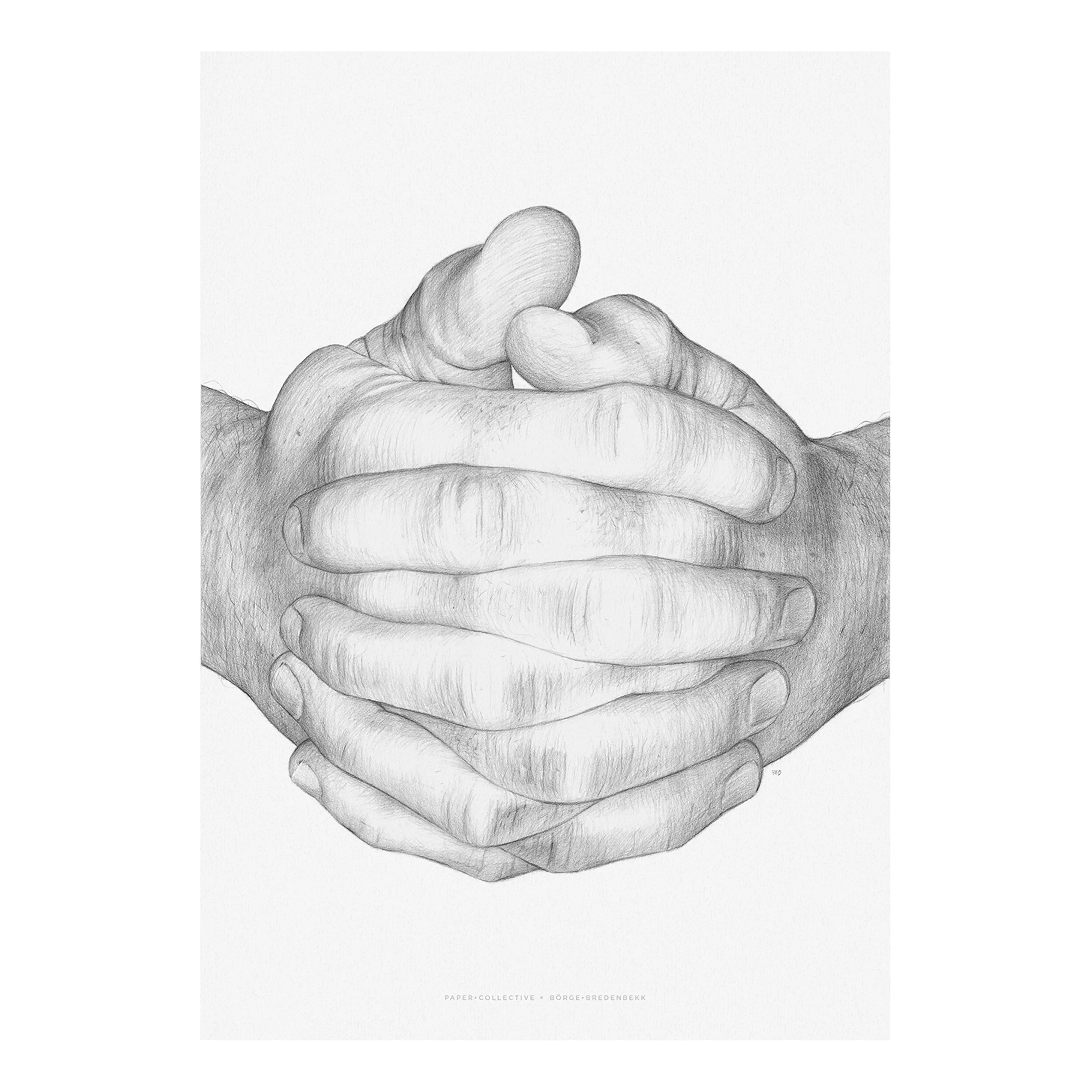 Folded Hands poster - Paper Collective → NordicNest.se