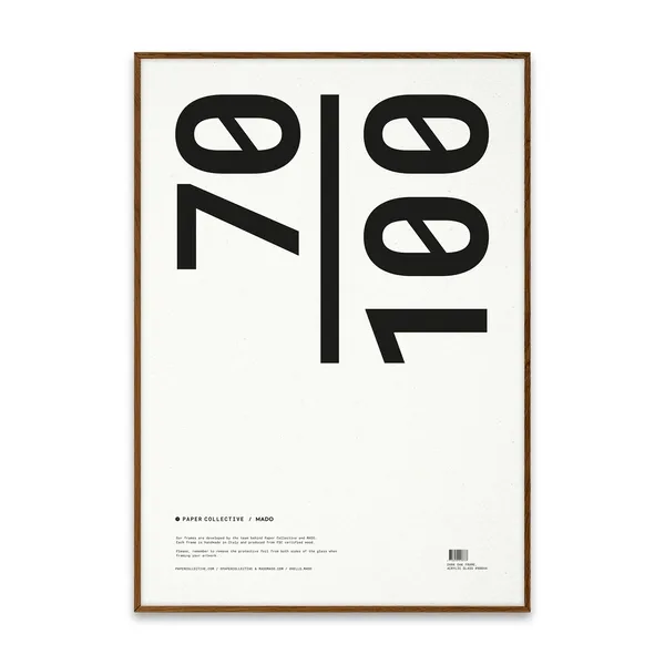 Paper Collective ram plexiglas-mörk ek, 70x100 cm