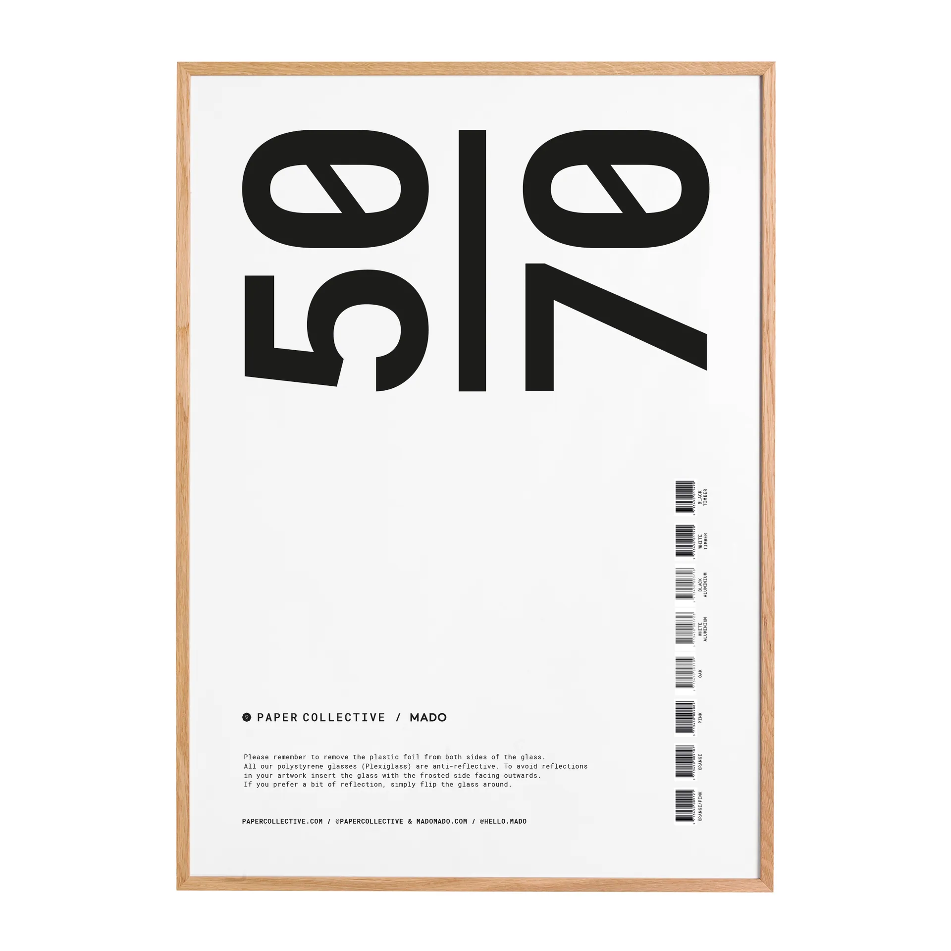 Paper Collective Paper Collective ramme plexiglas-eg 50x70 cm