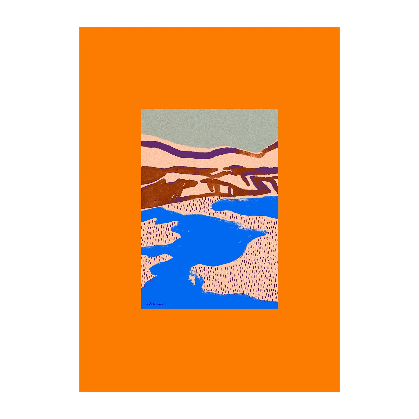 Paper Collective Poster Orange Landscape cm