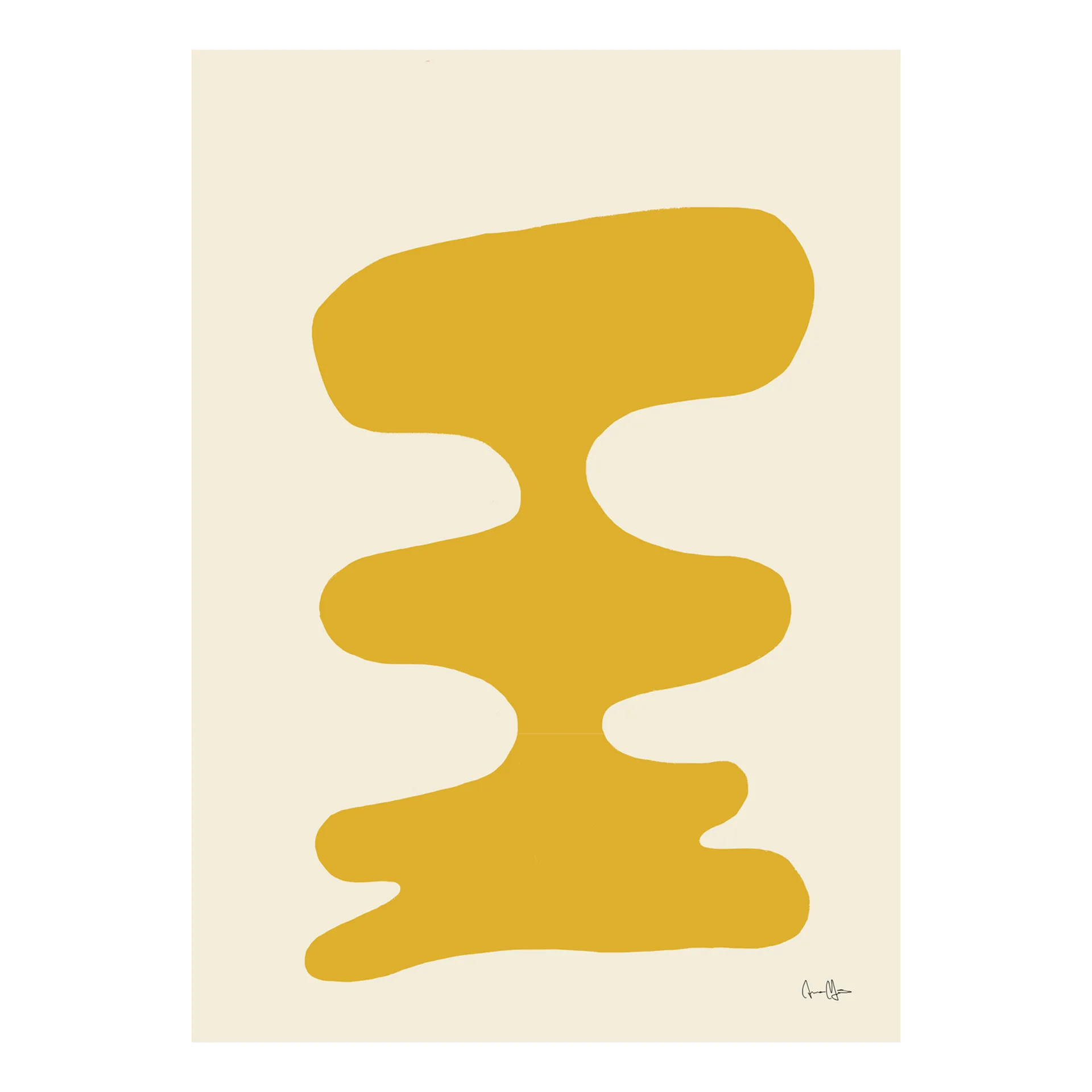 Paper Collective Soft Yellow plakat 30x40 cm billede