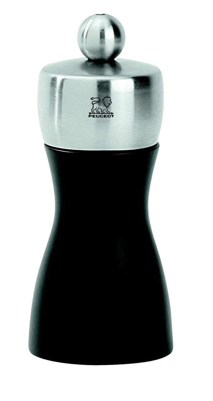 Peugeot Fidji peberkværn træ/st.st., sort mat, 12cm
