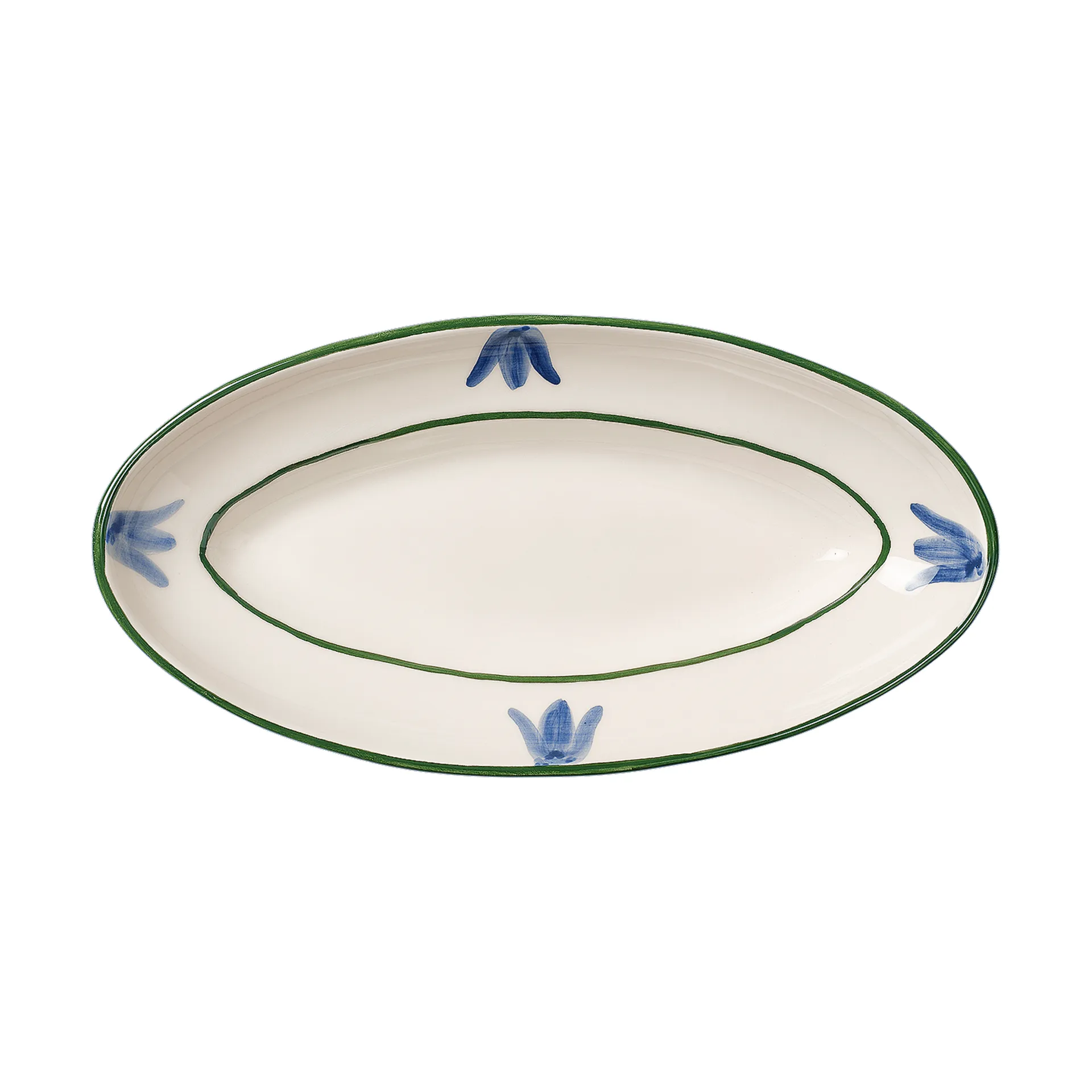 Pick a Poppy Cottage flower Blue Bell serveringsfad Light Blue, 25,5 cm
