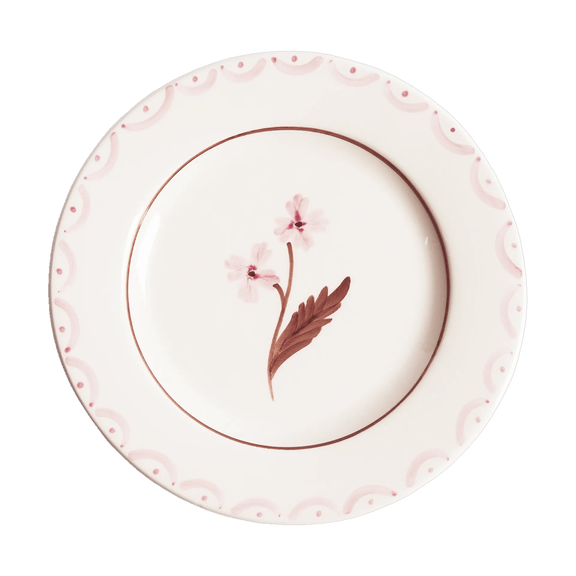 Pick a Poppy Cottage Flower salattallerken Light Pink, 22 cm