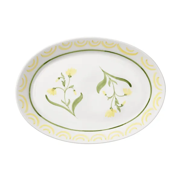 Cottage Flower serveringsfat, Yellow, 32 cm