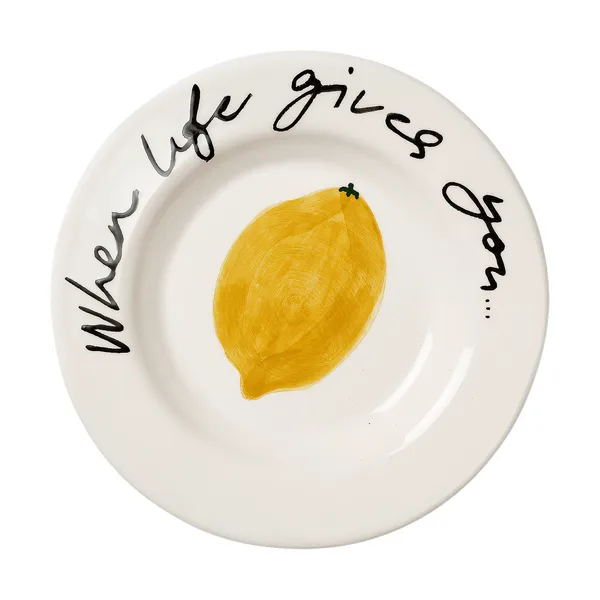 Lemon tapastallrik, Yellow, 15 cm