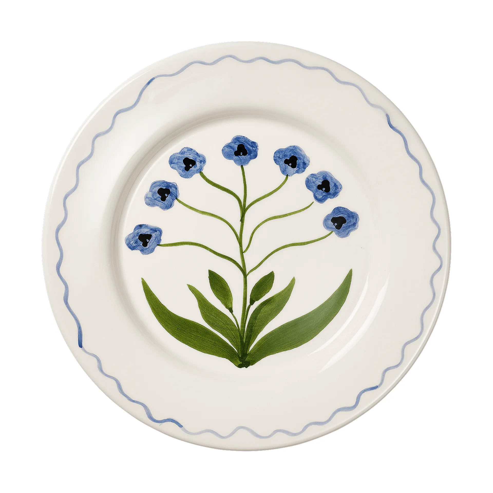 Pick a Poppy Madelen Möllard Pansy tallerken Blue, 28 cm