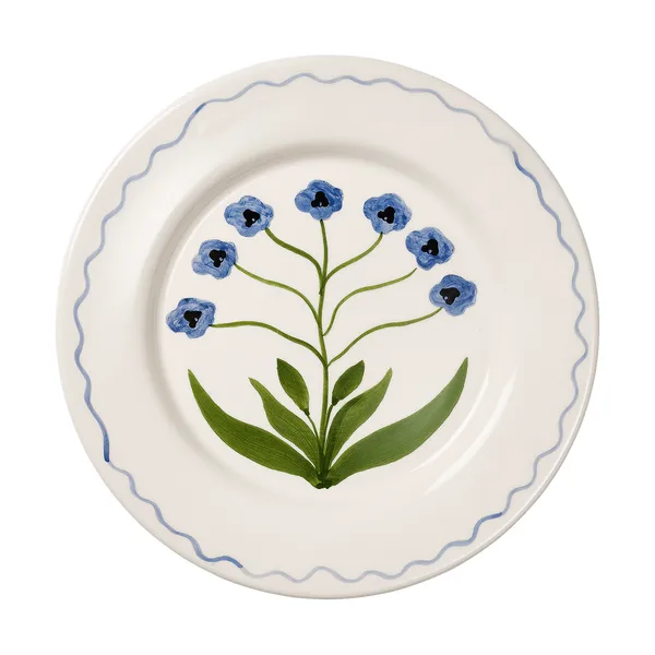 Madelen Möllard Pansy tallrik, Blue, 28 cm