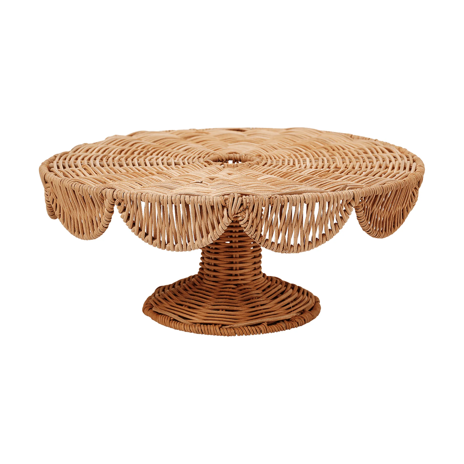 Pick a Poppy Scallop Cake serveringsfad Natural, 30x12 cm