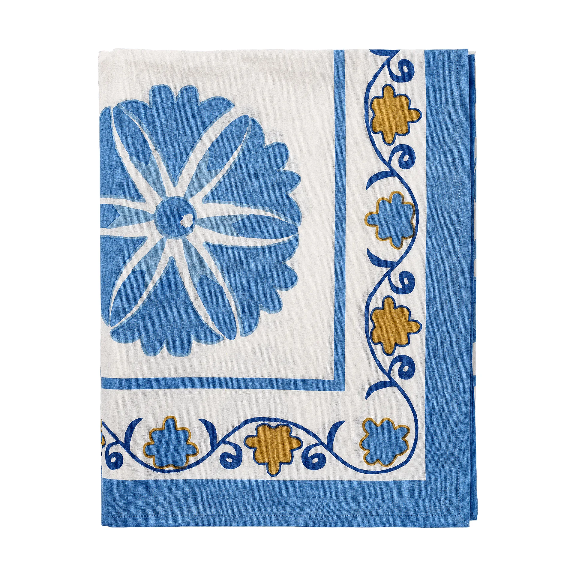 Pick a Poppy Suzani nappe Blue, cm