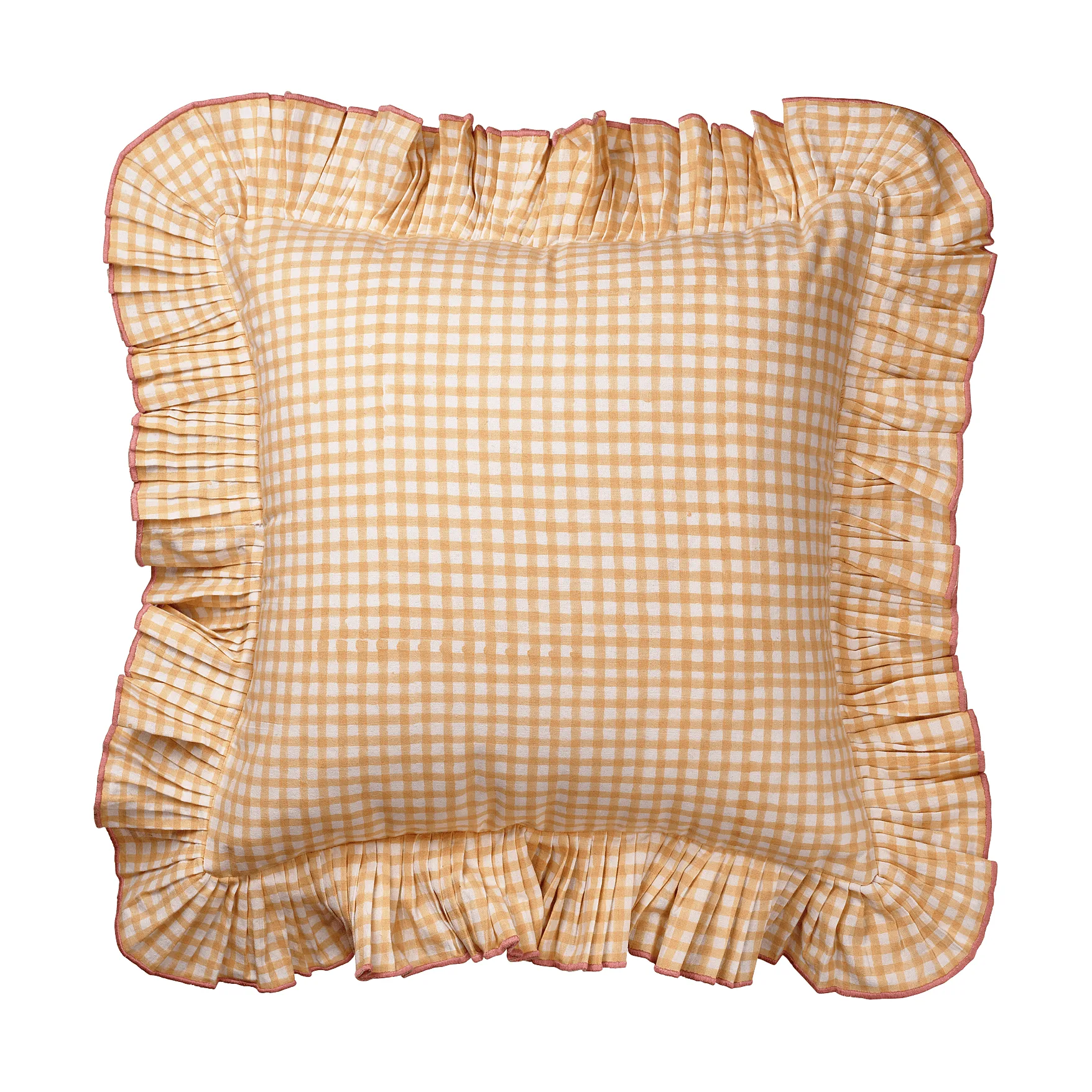 Pick a Poppy Vichy housse de coussin Light Yellow, cm