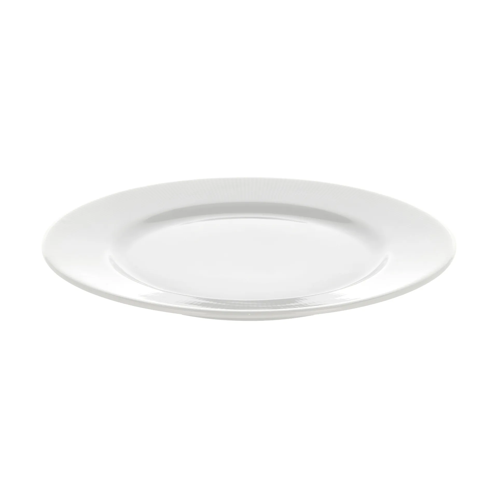 Pillivuyt - Eventail Tallerken flad med fane Dia 22 cm Hvid
