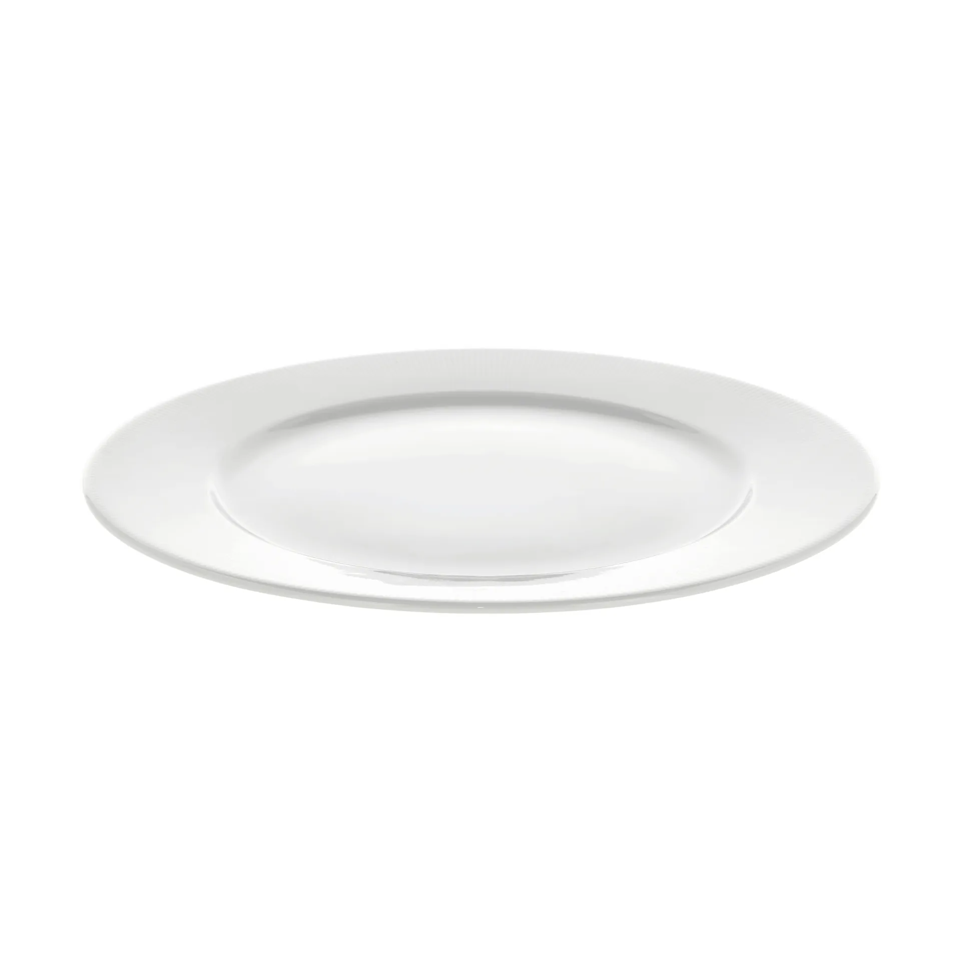 Pillivuyt - Eventail Tallerken flad med fane Dia 28 cm Hvid