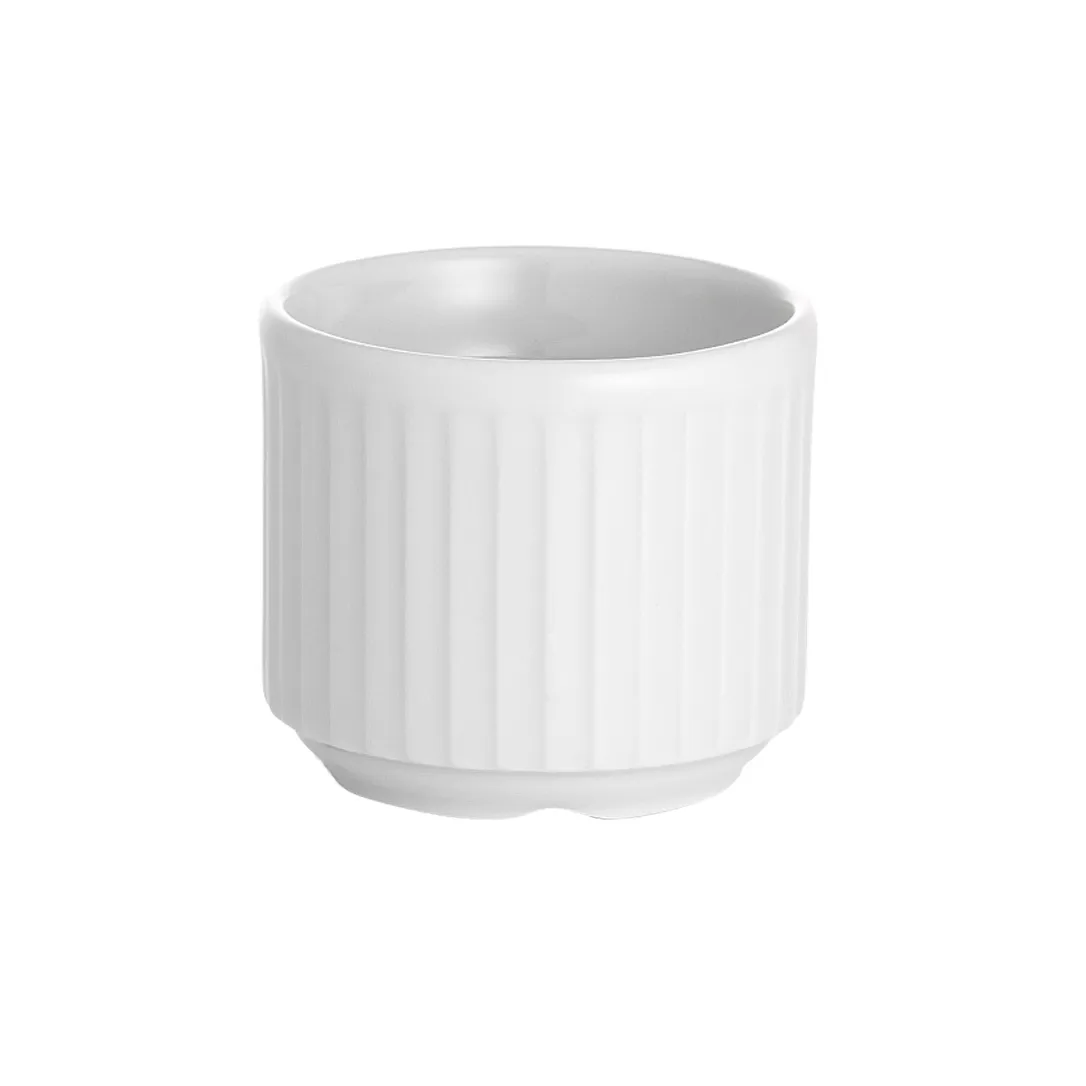 Pillivuyt - Plissé Æggebæger Dia 4,8 x 4 cm 4 cl Hvid