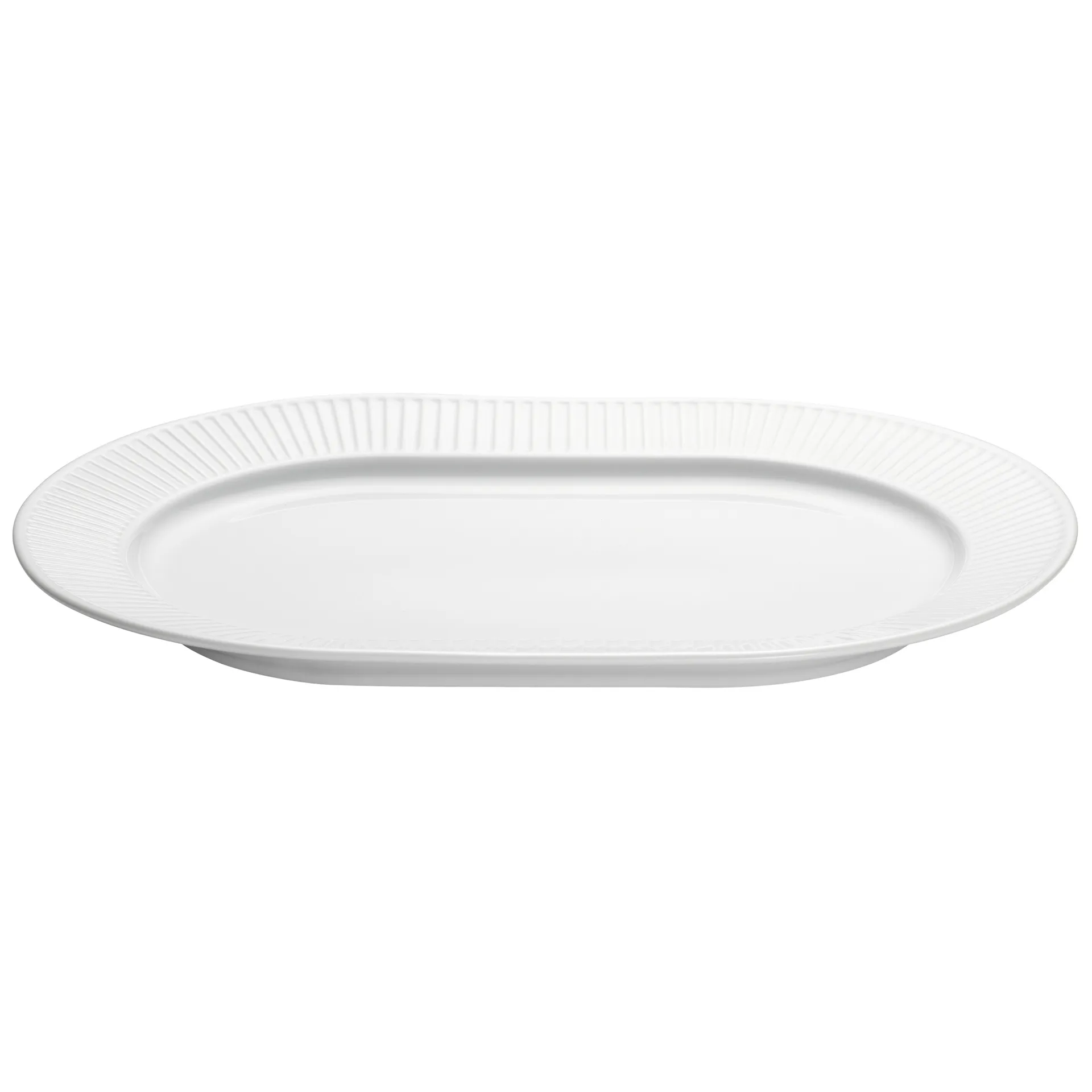Pillivuyt Plissé serveringsfad, oval Hvid