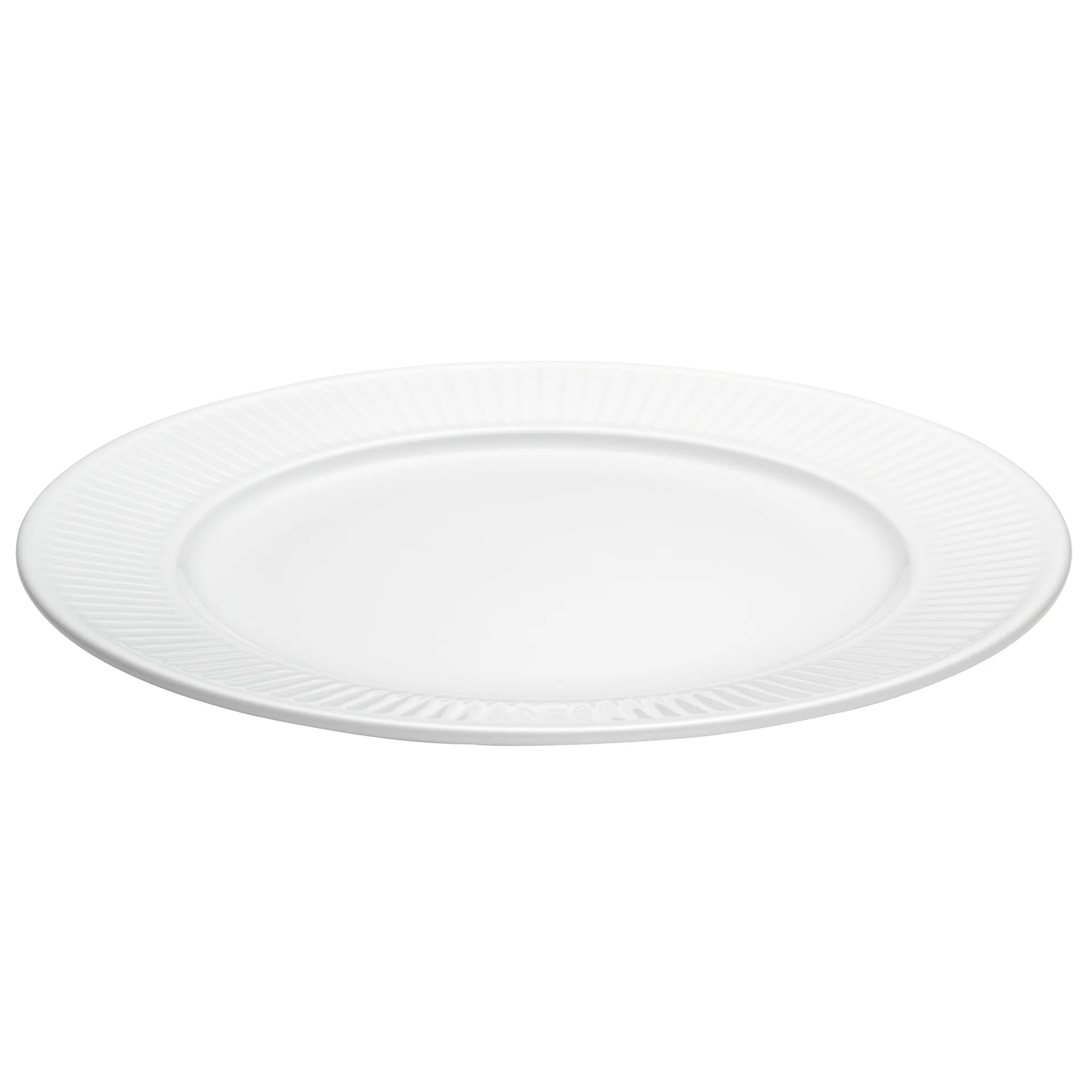 Pillivuyt - Plissé Tallerken flad Dia 28 cm Hvid