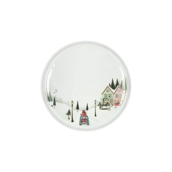 Tallrik flat rak kant Vinter 20 cm