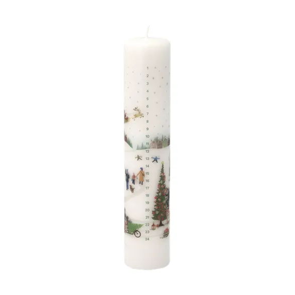 Vinter kalenderljus Ø5x25 cm